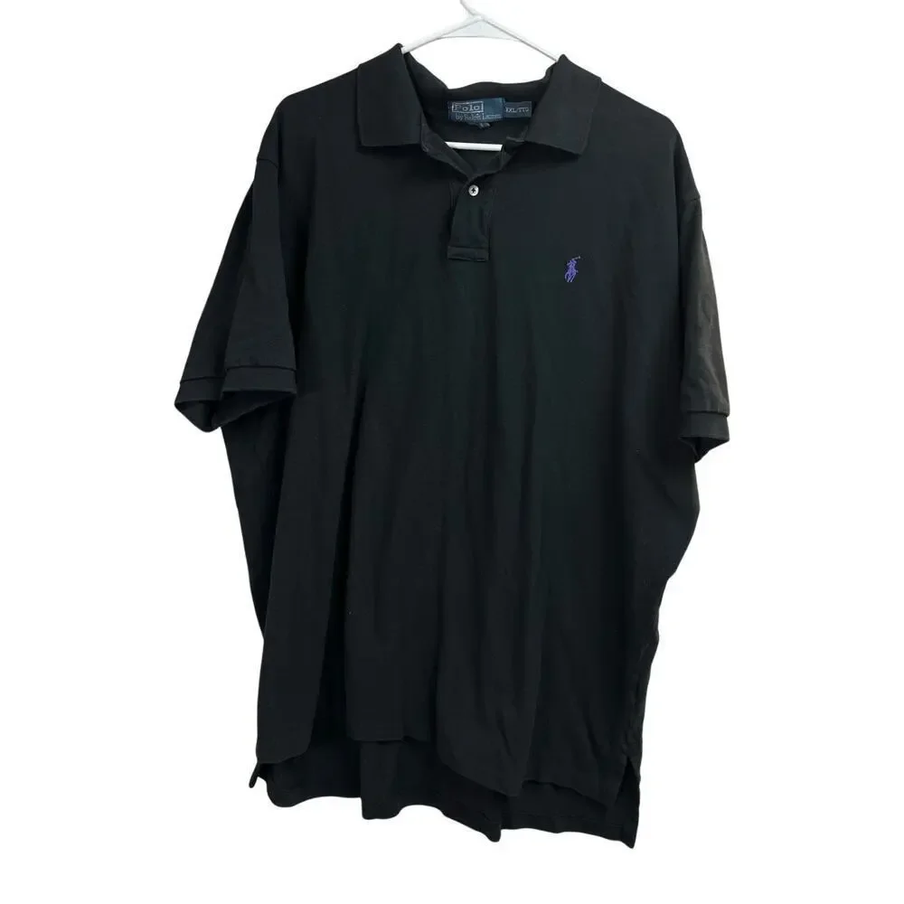 Polo by Ralph Lauren Men's Black Short Sleeve Polo Shirt XXL